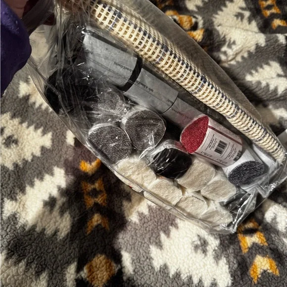 Floral Patterned Rug - Black, White, Pink - Picture 6 of 7